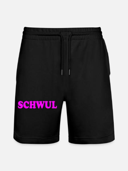 Schwul - Stanley/Stella Unisex Bio Joggingshorts Trainer - Schwarz