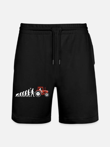 Evolution Farmer Farmer Tractor - Stanley/Stella Trainer Unisex Organic Jogging Shorts - black