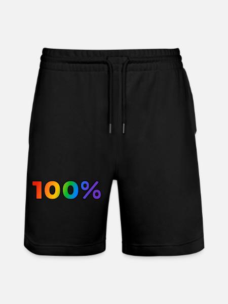 100 Prozent schwul - Stanley/Stella Unisex Bio Joggingshorts Trainer  - Schwarz
