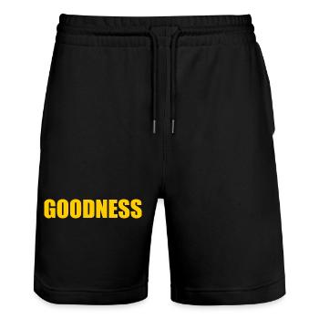 goodness - Stanley/Stella Unisex Bio Joggingshorts Trainer  - Schwarz - Vorne - Nik (191cm) & Marisol (170cm)