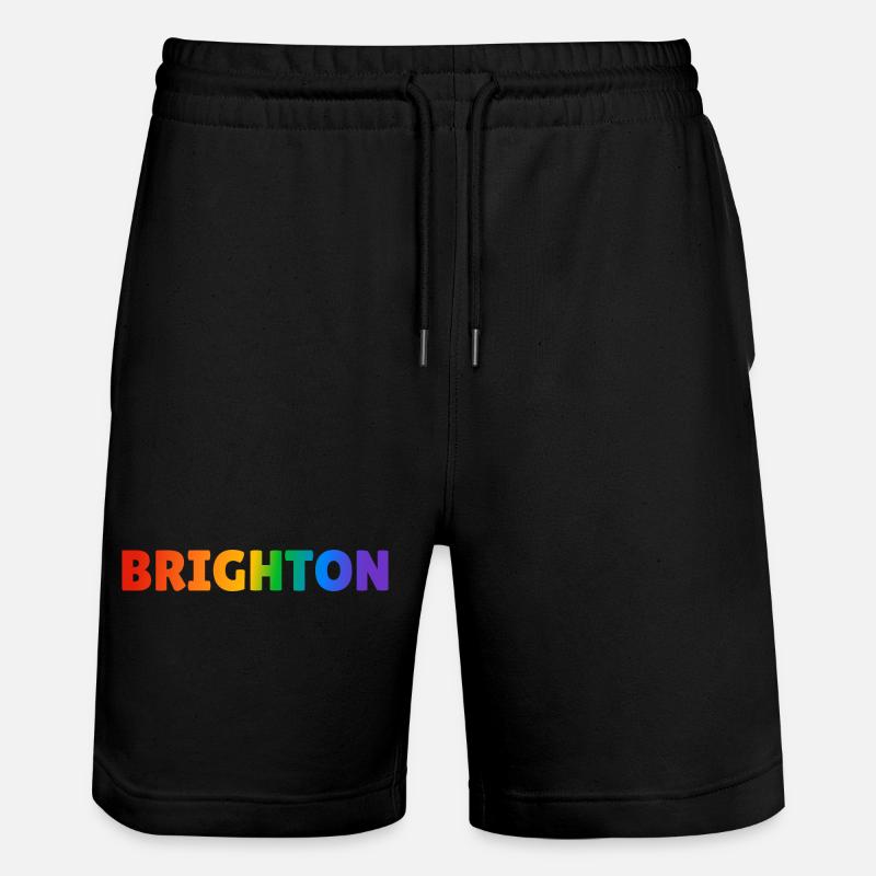 Brighton Regenbogen LGBTQ Gay Pride - Stanley/Stella Unisex Bio Joggingshorts Trainer  - Schwarz