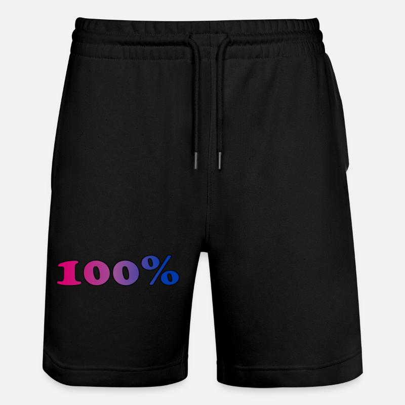 100 Prozent bi - Stanley/Stella Unisex Bio Joggingshorts Trainer  - Schwarz