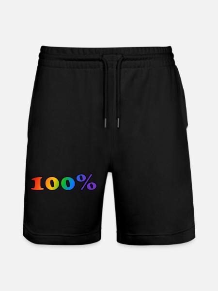 100 Prozent schwul - Stanley/Stella Unisex Bio Joggingshorts Trainer - Schwarz