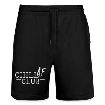 Chill AF Club! Procrastinate & Do Nothing Deluxe - Stanley/Stella Trainer Unisex Organic Jogging Shorts - black - Front - Nik (191cm) & Marisol (170cm)
