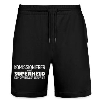 Picker Super-héros - Short de jogging bio TRAINER Stanley/Stella unisexe - noir - Devant - Nik (191cm) & Marisol (170cm)