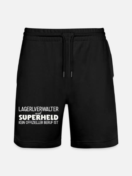 Warehouse Manager Superhero - Stanley/Stella Trainer Unisex Organic Jogging Shorts - black