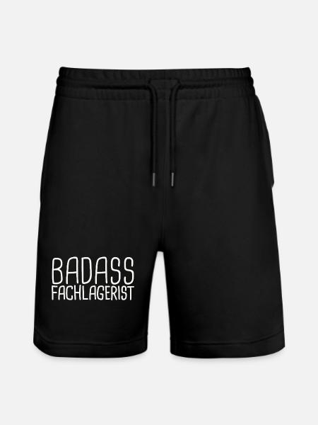Warehouse clerk Badass - Stanley/Stella Trainer Unisex Organic Jogging Shorts - black
