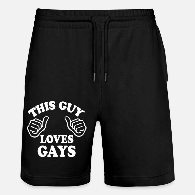 This guy loves gays - Short de jogging bio TRAINER Stanley/Stella unisexe - noir