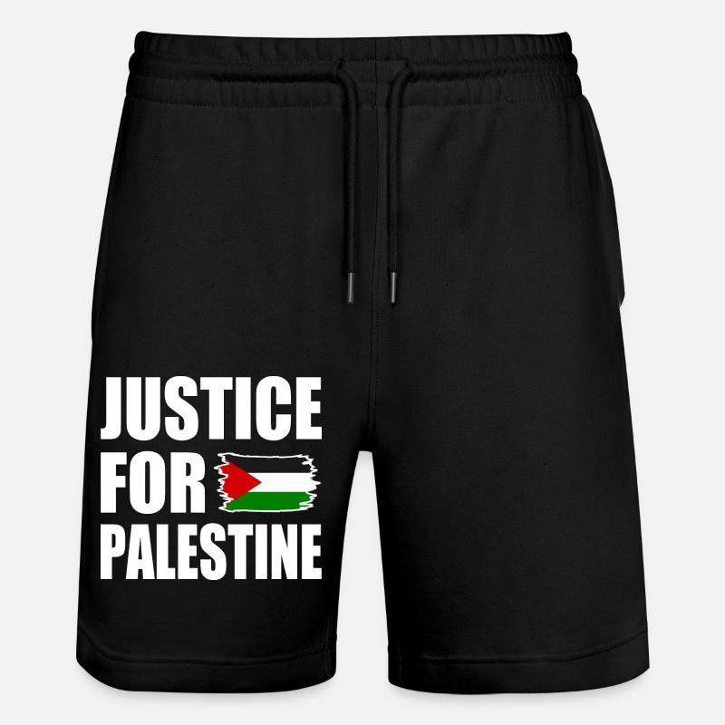 Justice for palestine - Stanley/Stella Unisex Bio Joggingshorts Trainer  - Schwarz