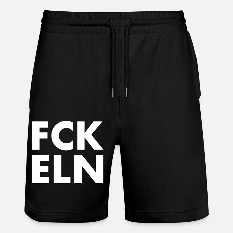 Fck eln - Stanley/Stella Unisex Bio Joggingshorts Trainer  - Schwarz