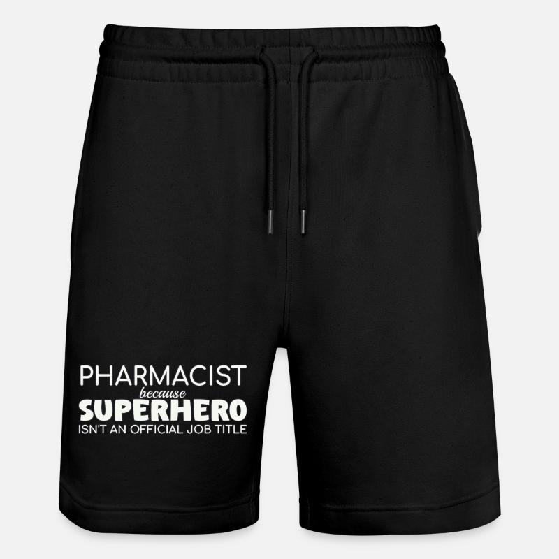 Pharmacist Superhero Apotheke - Stanley/Stella Unisex Bio Joggingshorts Trainer  - Schwarz