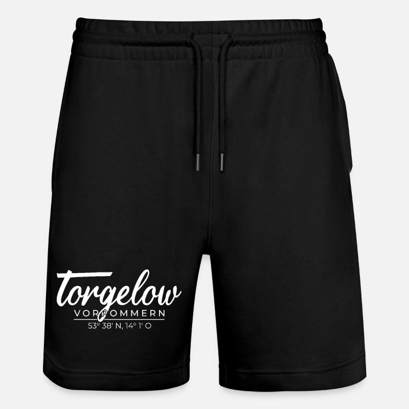 Torgelow Vorpommern Coordinates - Stanley/Stella Trainer Unisex Organic Jogging Shorts - black