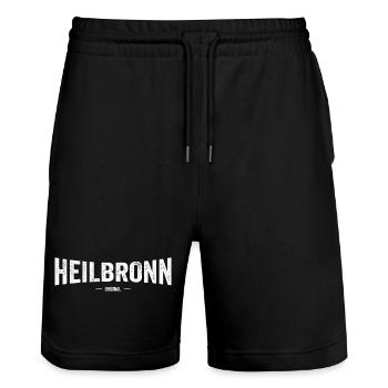 Heilbronn Original - Stanley/Stella Unisex Bio Joggingshorts Trainer  - Schwarz - Vorne - Nik (191cm) & Marisol (170cm)