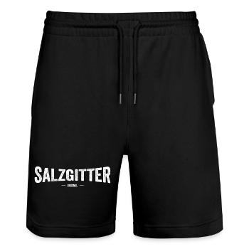 Salzgitter Original - Stanley/Stella Unisex Bio Joggingshorts Trainer  - Schwarz - Vorne - Nik (191cm) & Marisol (170cm)