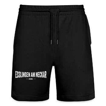 Esslingen am Neckar - Stanley/Stella Unisex Bio Joggingshorts Trainer  - Schwarz - Vorne - Nik (191cm) & Marisol (170cm)