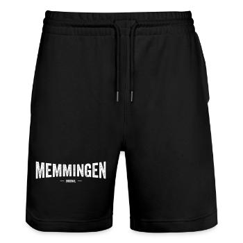 Memmingen Original - Stanley/Stella Unisex Bio Joggingshorts Trainer  - Schwarz - Vorne - Nik (191cm) & Marisol (170cm)