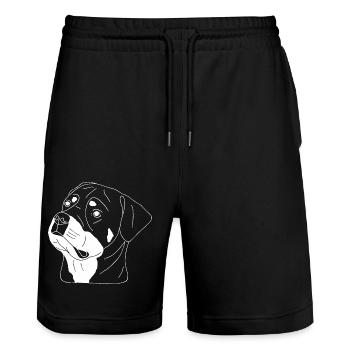 Rottweiler - Stanley/Stella Unisex Bio Joggingshorts Trainer  - Schwarz - Vorne - Nik (191cm) & Marisol (170cm)