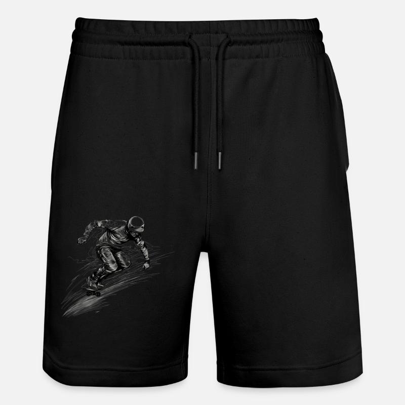 Skateboard - Stanley/Stella Unisex Bio Joggingshorts Trainer  - Schwarz