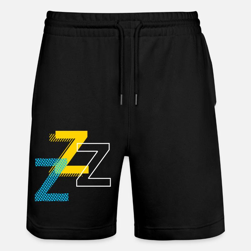 Alphabet Buchstabe Z - Stanley/Stella Unisex Bio Joggingshorts Trainer  - Schwarz