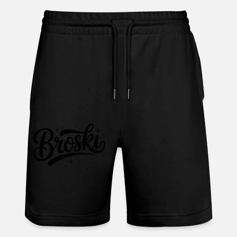 Broski - Mèmes Allemands - Short de jogging bio TRAINER Stanley/Stella unisexe - noir