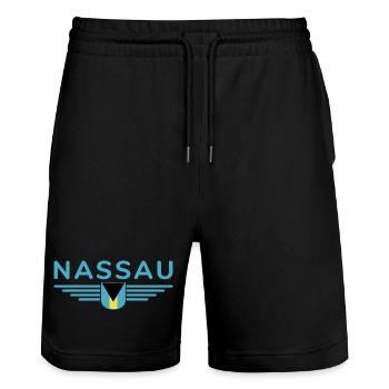 Nassau Bahamas: Tropical T-Shirt - Short de jogging bio TRAINER Stanley/Stella unisexe - noir - Devant - Nik (191cm) & Marisol (170cm)