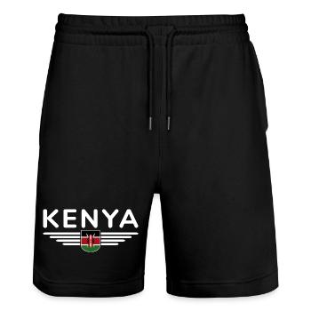 Nairobi Design für Kenia-Liebhaber - Stanley/Stella Unisex Bio Joggingshorts Trainer  - Schwarz - Vorne - Nik (191cm) & Marisol (170cm)