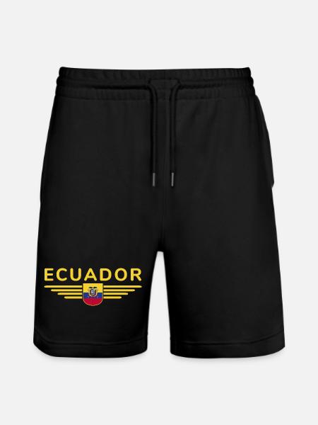 Ecuador Fans T-Shirt Design - Stanley/Stella Trainer Unisex Organic Jogging Shorts - black