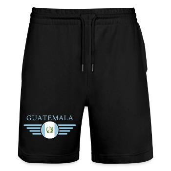 J’aime la Grèce, Style Design T-Shirt - Short de jogging bio TRAINER Stanley/Stella unisexe - noir - Devant - Nik (191cm) & Marisol (170cm)