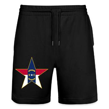 North Carolina Fan T-Shirt – Stylish & Unique - Stanley/Stella Trainer Unisex Organic Jogging Shorts - black - Front - Nik (191cm) & Marisol (170cm)