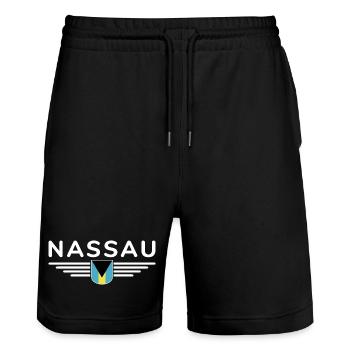 Nassau Bahamas: Tropical T-Shirt - Short de jogging bio TRAINER Stanley/Stella unisexe - noir - Devant - Nik (191cm) & Marisol (170cm)