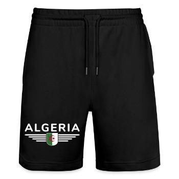 Algeria Design – Fierté de l’Afrique du Nord - Short de jogging bio TRAINER Stanley/Stella unisexe - noir - Devant - Nik (191cm) & Marisol (170cm)