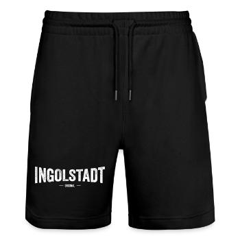 Ingolstadt Original - Stanley/Stella Unisex Bio Joggingshorts Trainer  - Schwarz - Vorne - Nik (191cm) & Marisol (170cm)