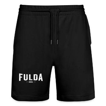 Fulda Original - Stanley/Stella Unisex Bio Joggingshorts Trainer  - Schwarz - Vorne - Nik (191cm) & Marisol (170cm)