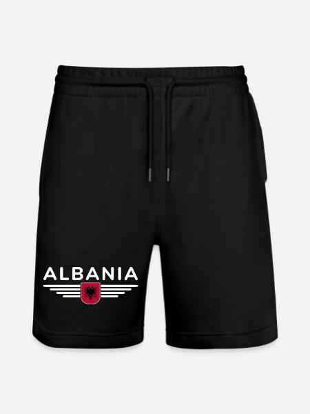 Albania Design – Pride and Style - Stanley/Stella Trainer Unisex Organic Jogging Shorts - black