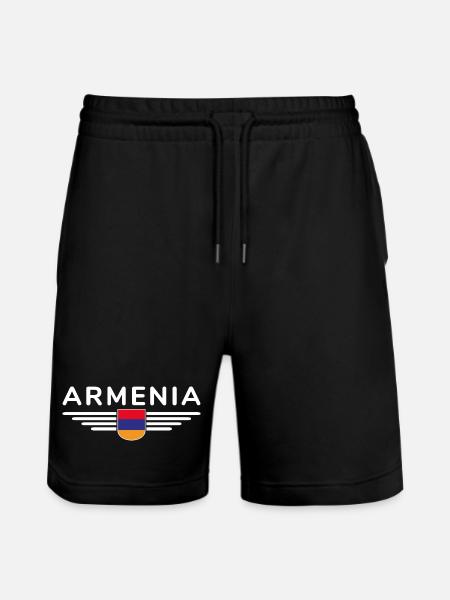 Armenia Merchandise – Experience Culture - Stanley/Stella Trainer Unisex Organic Jogging Shorts - black
