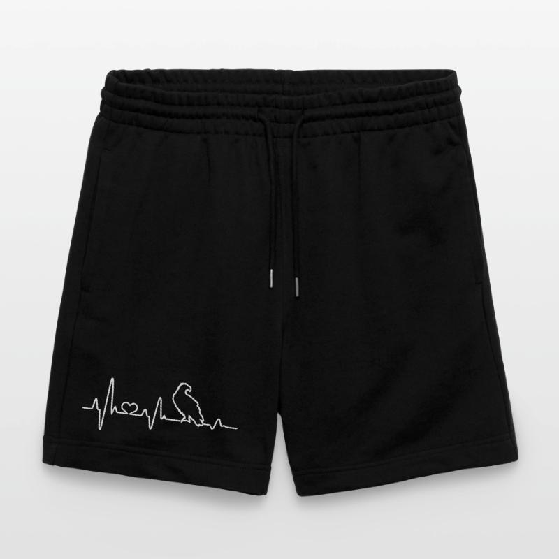 Heartbeat Eagle Golden Eagle Bald Eagle ECG Stanley/Stella Trainer Unisex Organic Jogging Shorts