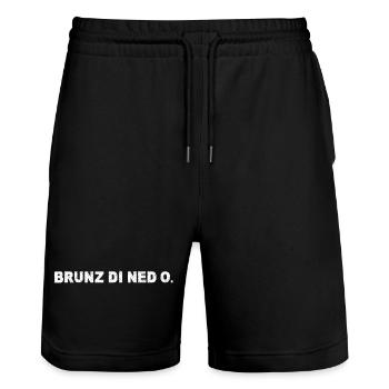 Brunz di ned o. - Stanley/Stella Unisex Bio Joggingshorts Trainer  - Schwarz - Vorne - Nik (191cm) & Marisol (170cm)