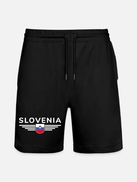Stylish Slovenia design - Stanley/Stella Trainer Unisex Organic Jogging Shorts - black