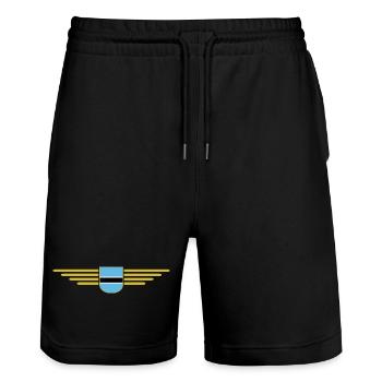 Botswana T-Shirt für Fans - Stanley/Stella Unisex Bio Joggingshorts Trainer  - Schwarz - Vorne - Nik (191cm) & Marisol (170cm)