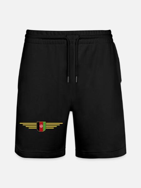 Afghanistan Design – Pride and Culture - Stanley/Stella Trainer Unisex Organic Jogging Shorts - black