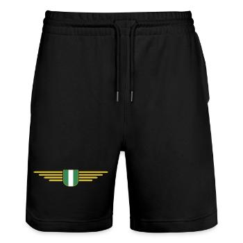 Nigeria Design – Show your love for the country - Stanley/Stella Trainer Unisex Organic Jogging Shorts - black - Front - Nik (191cm) & Marisol (170cm)