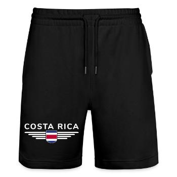 Costa Rica T-Shirt – Pura Vida Style - Short de jogging bio TRAINER Stanley/Stella unisexe - noir - Devant - Nik (191cm) & Marisol (170cm)