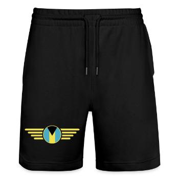 Ich liebe Bahamas, Eleganz Stil Design T-Shirt - Stanley/Stella Unisex Bio Joggingshorts Trainer  - Schwarz - Vorne - Nik (191cm) & Marisol (170cm)