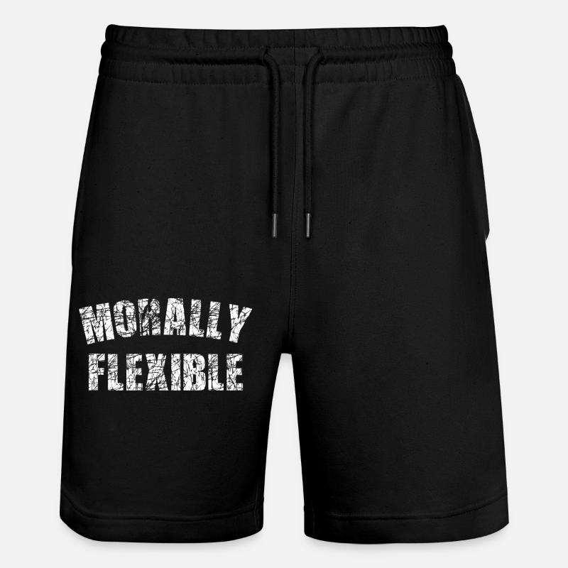 MORALLY FLEXIBLE - Stanley/Stella Unisex Bio Joggingshorts Trainer  - Schwarz