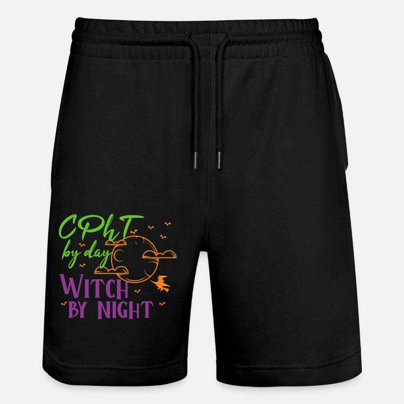 CPhT Halloween | Witch by night - Stanley/Stella Trainer Unisex Organic Jogging Shorts - black
