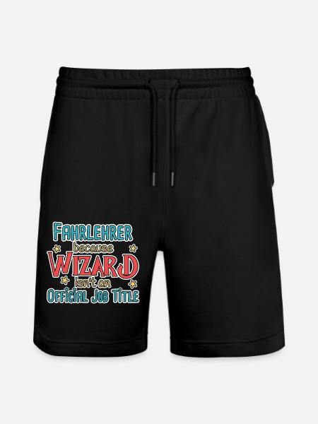 Fahrlehrer Wizard Fahrschule - Stanley/Stella Unisex Bio Joggingshorts Trainer - Schwarz