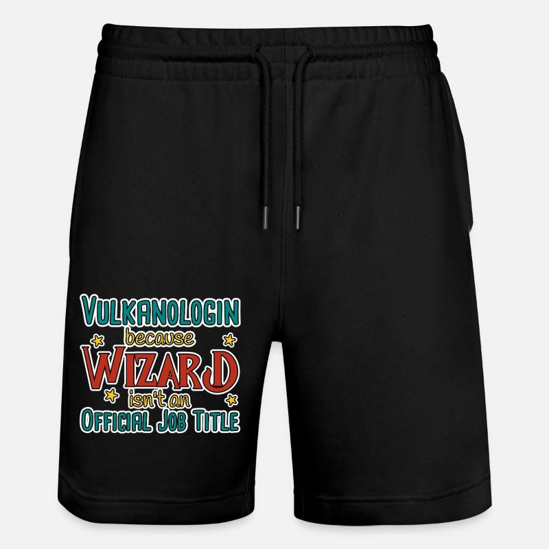 Volcanologue Sorcier Volcanologie - Short de jogging bio TRAINER Stanley/Stella unisexe - noir