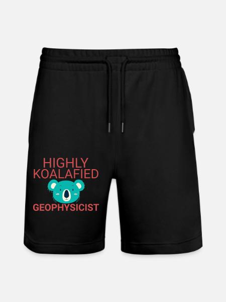 Geophysicist Koalafied Geophysics - Stanley/Stella Trainer Unisex Organic Jogging Shorts - black