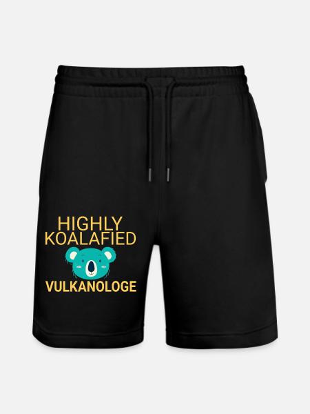 Volcanologist Koalafied Volcanology - Stanley/Stella Trainer Unisex Organic Jogging Shorts - black