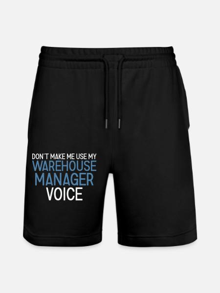 Warehouse Manager Voice - Stanley/Stella Trainer Unisex Organic Jogging Shorts - black